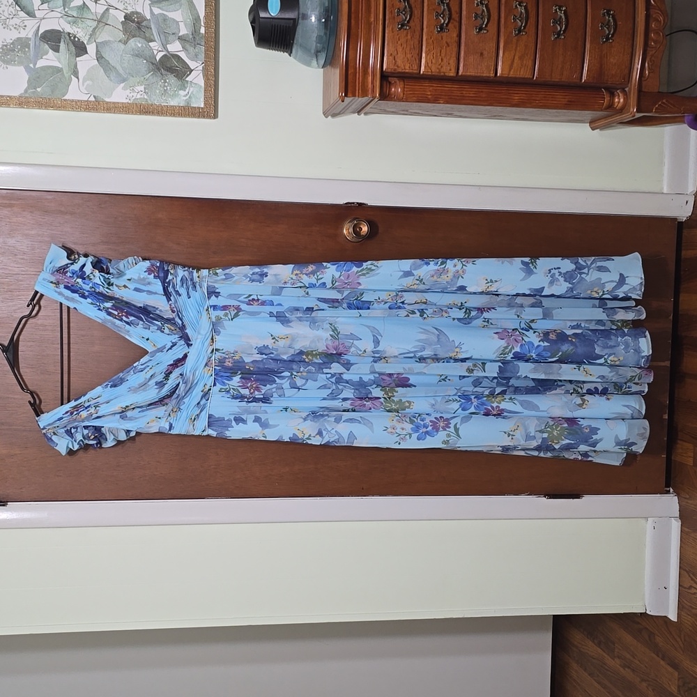 MacDuggal Floral Print Chiffon Dress size 14
